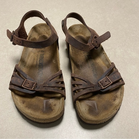 Birkenstock Sandals Women’s Size 6 Brown Bali Habana Oiled Leather Sandals - Picture 1 of 13